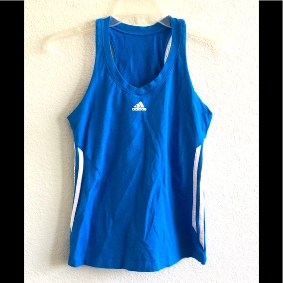 3/$30 Adidas Athletic Blue Tank Top - Picture 1 of 5